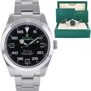 MINT! Rolex Air King 40mm Men's Watch With Box and Cards!!!